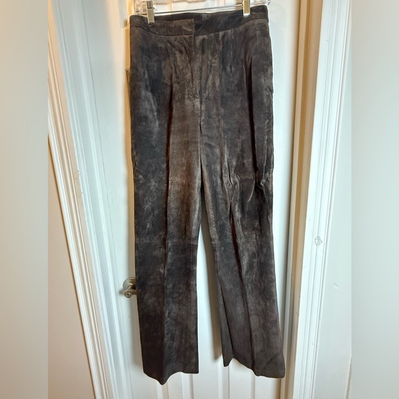 Alfani Pants - Alfani Suede Leather Brown Pants Bootcut High Waist Career
Trousers Luxury Rich